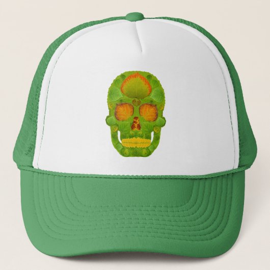 Aspen Leaf Skull 10 Truckerkappe (Vorderseite)
