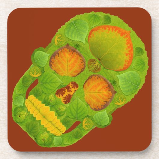 Aspen Leaf Skull 10 Untersetzer (Vorderseite)
