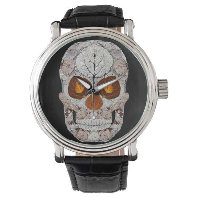 Aspen Leaf Skull 11 Armbanduhr (Vorderseite)