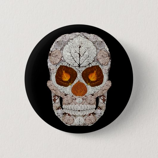 Aspen Leaf Skull 11 Button (Vorderseite)