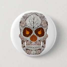 Aspen Leaf Skull 11 Button