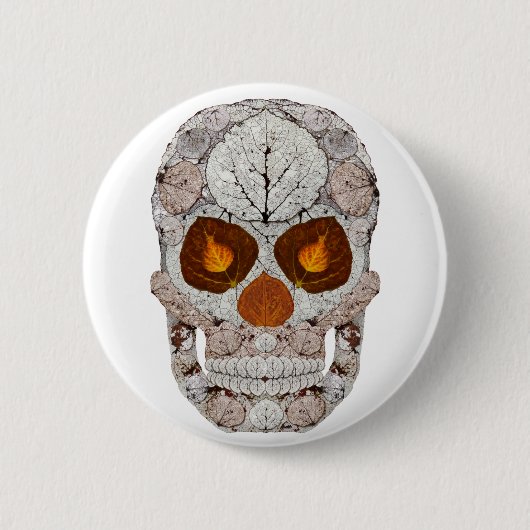 Aspen Leaf Skull 11 Button (Vorderseite)