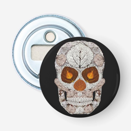 Aspen Leaf Skull 11 Flaschenöffner (Vorderseite)