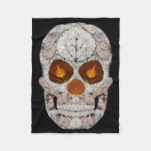 Aspen Leaf Skull 11 Fleecedecke (Vorderseite)