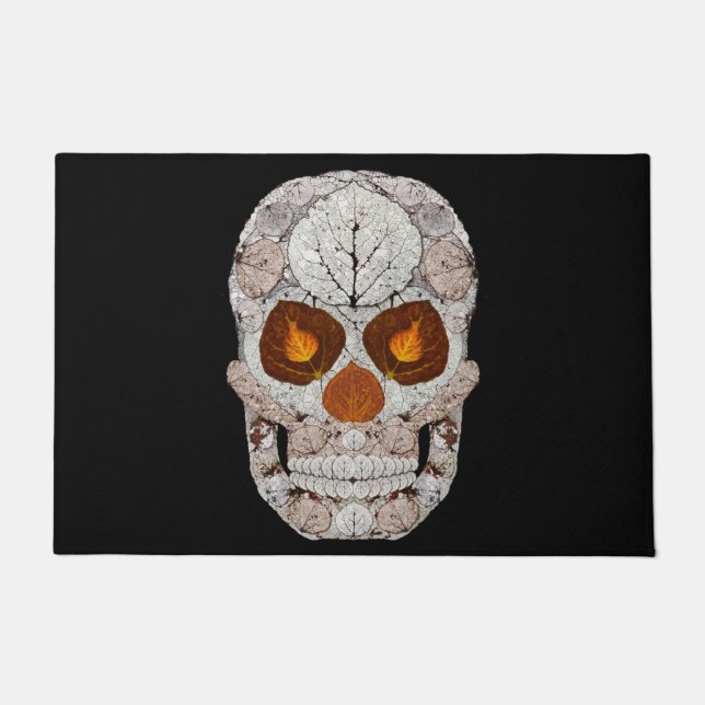 Aspen Leaf Skull 11 Fußmatte (Vorderseite)