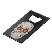 Aspen Leaf Skull 11 Geldbeutel Flaschenöffner (Vorderseite Schrägansicht)