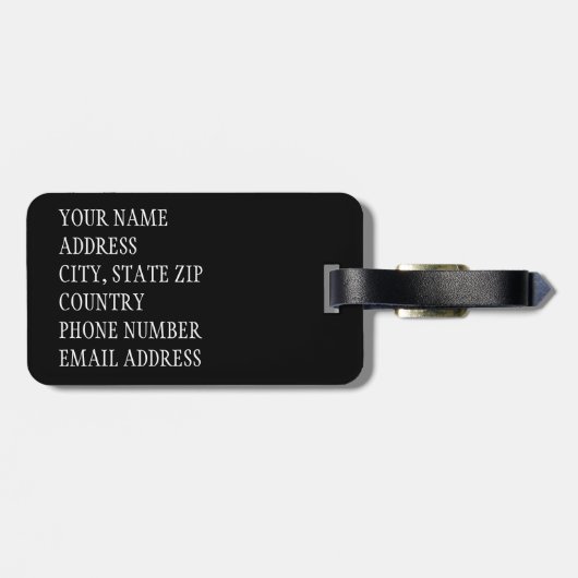 Aspen Leaf Skull 11 Gepäckanhänger (Rückseite horizontal)