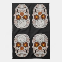 Aspen Leaf Skull 11 Geschirrtuch