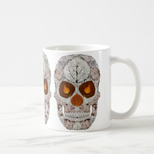 Aspen Leaf Skull 11 Kaffeetasse (Rechts)