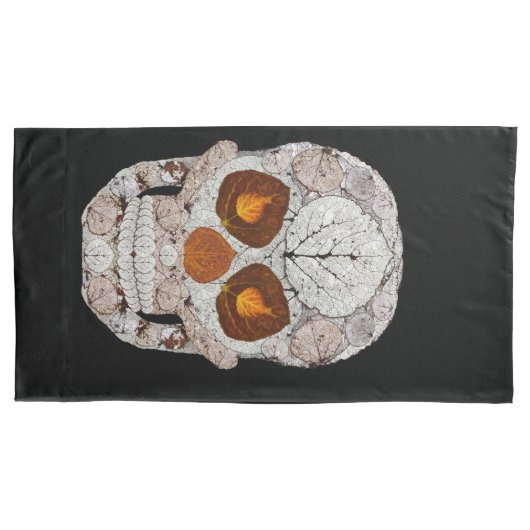 Aspen Leaf Skull 11 Kissenbezug (Vorderseite-Links)
