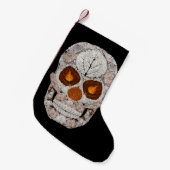 Aspen Leaf Skull 11 Kleiner Weihnachtsstrumpf (Vorderansicht (hängend))