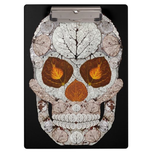 Aspen Leaf Skull 11 Klemmbrett (Vorderseite)