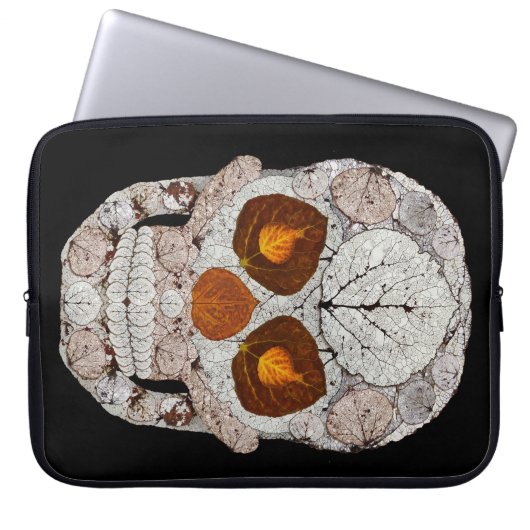 Aspen Leaf Skull 11 Laptopschutzhülle (Vorderseite)