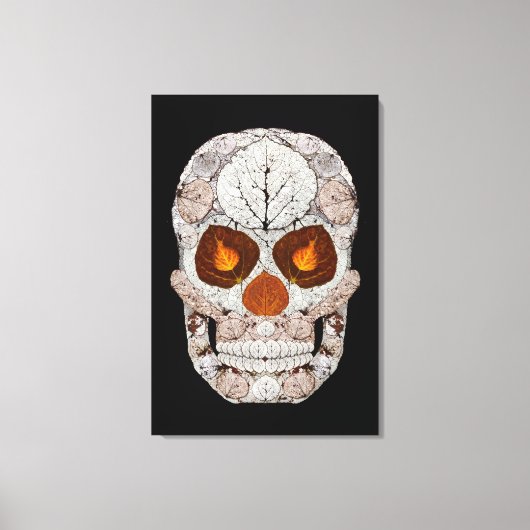 Aspen Leaf Skull 11 Leinwanddruck (Vorderseite)