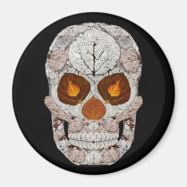 Aspen Leaf Skull 11 Magnet