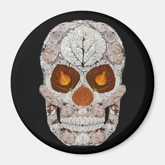 Aspen Leaf Skull 11 Magnet (Vorne)