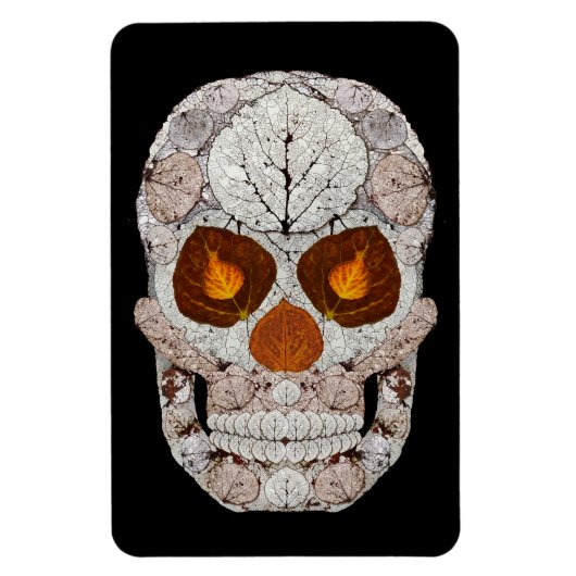 Aspen Leaf Skull 11 Magnet (Vertikal)