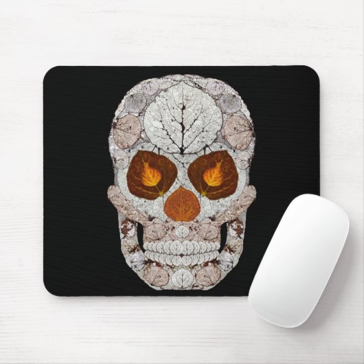 Aspen Leaf Skull 11 Mousepad (Mit Mouse)