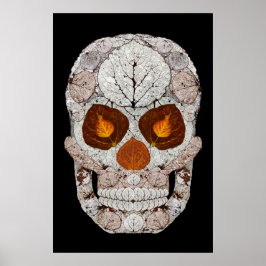 Aspen Leaf Skull 11 Poster
