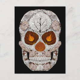 Aspen Leaf Skull 11 Postkarte