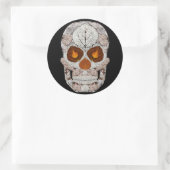 Aspen Leaf Skull 11 Runder Aufkleber (Tasche)