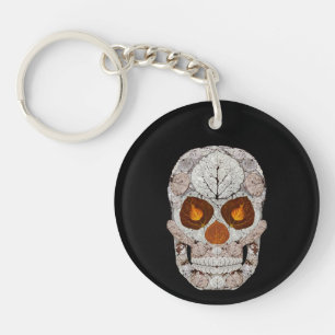 Aspen Leaf Skull 11 Schlüsselanhänger