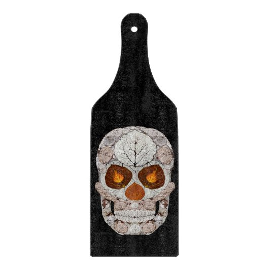 Aspen Leaf Skull 11 Schneidebrett (Vorderseite)