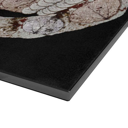 Aspen Leaf Skull 11 Schneidebrett (Ecke)