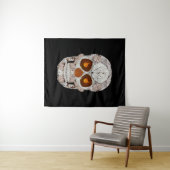 Aspen Leaf Skull 11 Wandteppich (Beispiel (Horizontal))