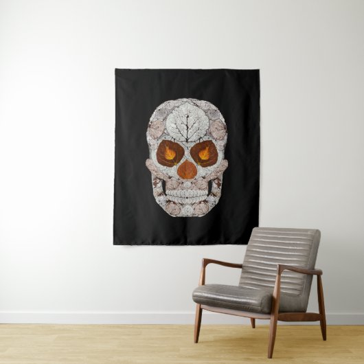 Aspen Leaf Skull 11 Wandteppich (Beispiel)