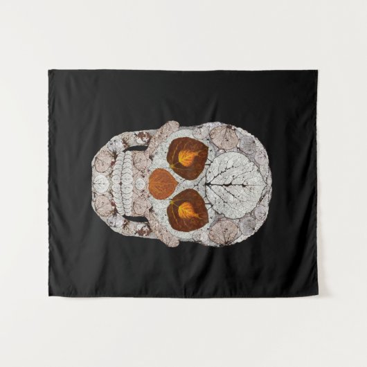Aspen Leaf Skull 11 Wandteppich (Vorderseite (Horizontal))
