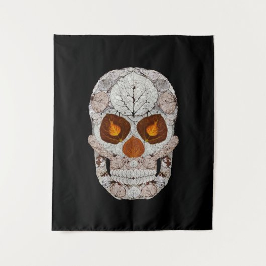 Aspen Leaf Skull 11 Wandteppich (Vorderseite)