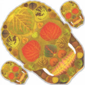 Aspen Leaf Skull 12 Aufkleber (Vorderseite)