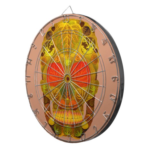 Aspen Leaf Skull 12 Dartscheibe (Vorderseite rechts)