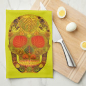 Aspen Leaf Skull 12 Geschirrtuch (Viertel Falte)