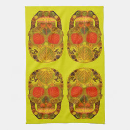 Aspen Leaf Skull 12 Geschirrtuch
