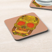 Aspen Leaf Skull 12 Getränkeuntersetzer (Linke Seite)