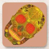 Aspen Leaf Skull 12 Getränkeuntersetzer (Vorderseite)