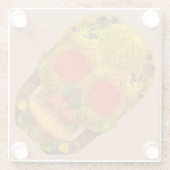 Aspen Leaf Skull 12 Glasuntersetzer (Rückseite)