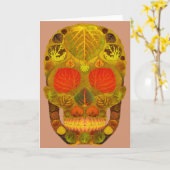 Aspen Leaf Skull 12 Karte (Gelbe Blume)