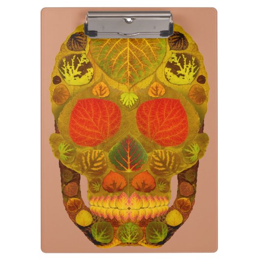 Aspen Leaf Skull 12 Klemmbrett (Vorderseite)