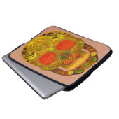 Aspen Leaf Skull 12 Laptopschutzhülle (Vorne Knopf)