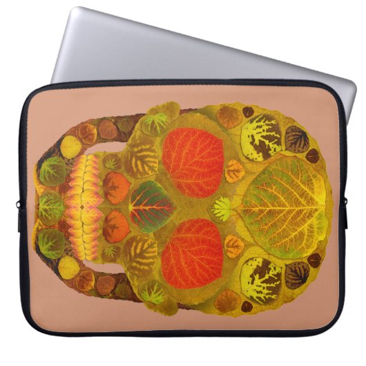 Aspen Leaf Skull 12 Laptopschutzhülle (Vorderseite)