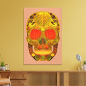 Aspen Leaf Skull 12 Leinwanddruck (Insitu (Wohnzimmer))