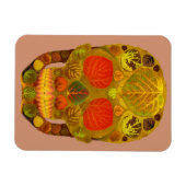 Aspen Leaf Skull 12 Magnet (Horizontal)
