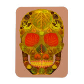 Aspen Leaf Skull 12 Magnet (Vertikal)