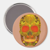 Aspen Leaf Skull 12 Magnet (Vorderseite/Rückseite)