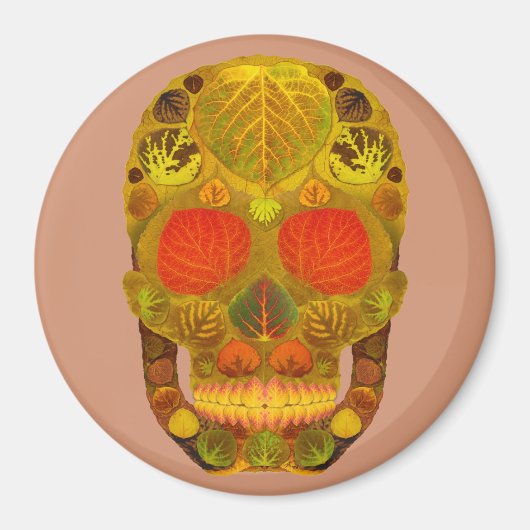 Aspen Leaf Skull 12 Magnet (Vorne)