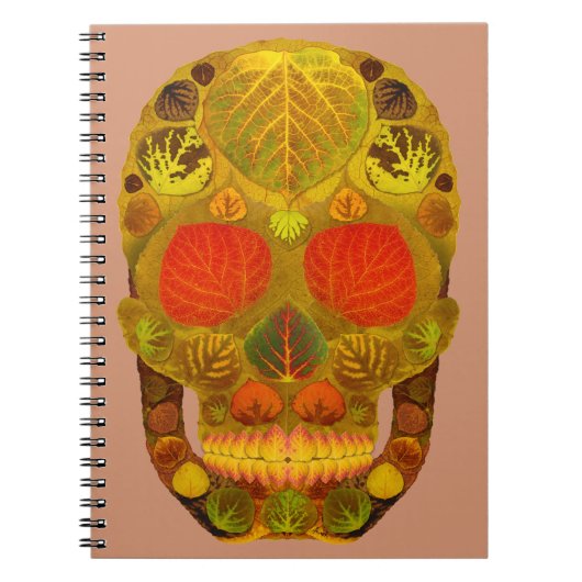 Aspen Leaf Skull 12 Notizblock (Vorderseite)