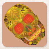 Aspen Leaf Skull 12 Rechteckiger Pappuntersetzer (Vorderseite)